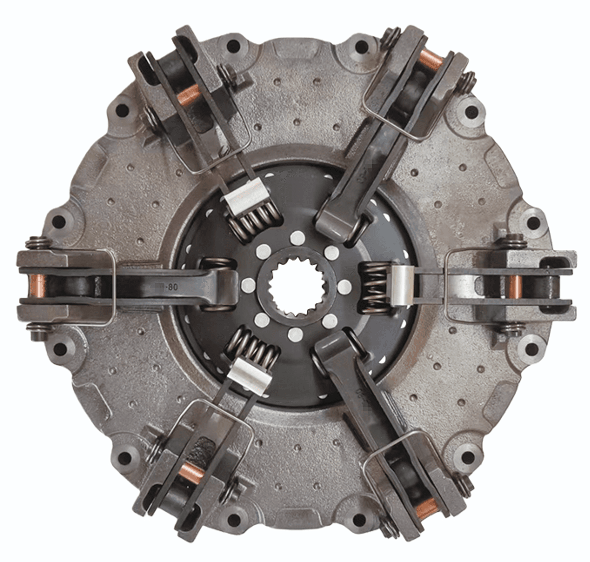 Dual-action agricultural machinery clutch 11″