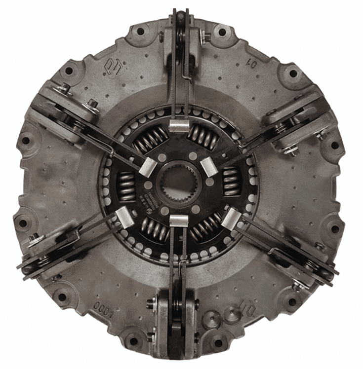 Dual-action agricultural machinery clutch 14‘’