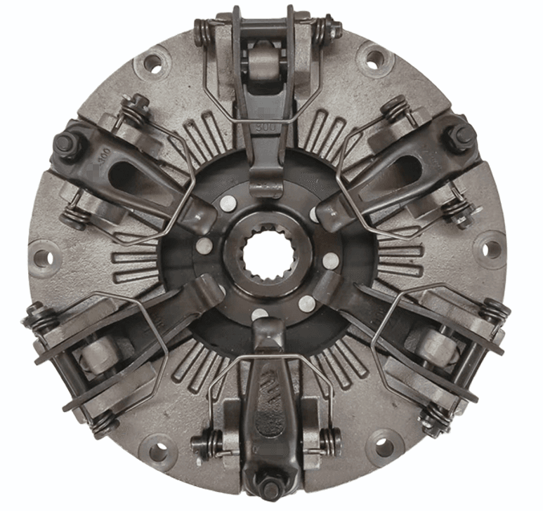 Dual-action agricultural machinery clutch 9″
